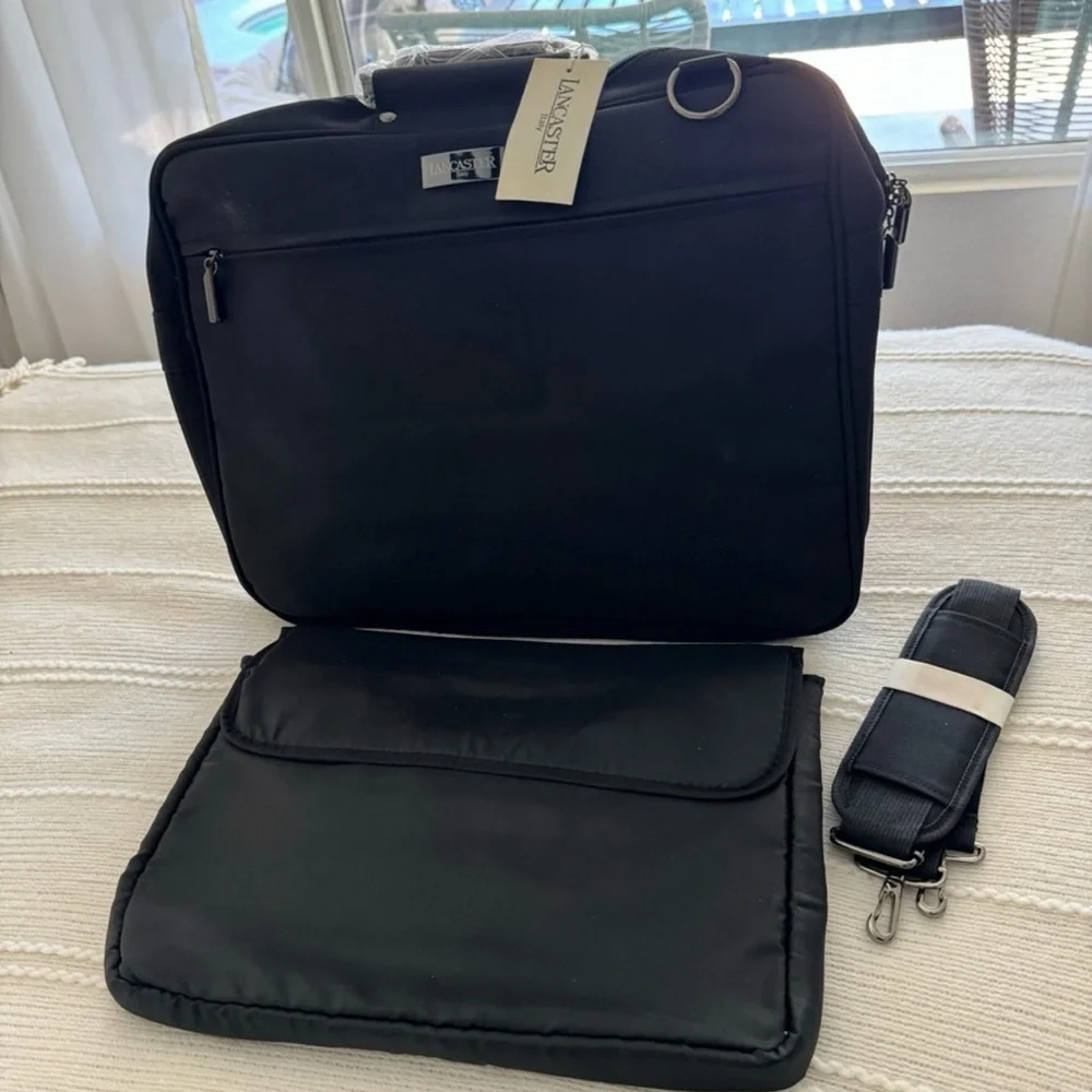 NWT Lancaster Italy Document Laptop Holder Business Large Briefcase Bag